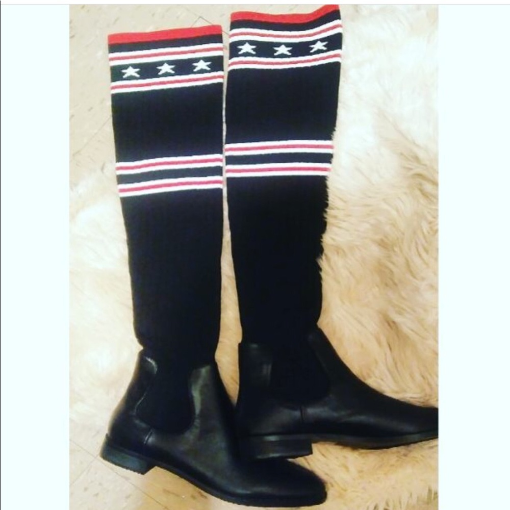 Over the knee sock boot
